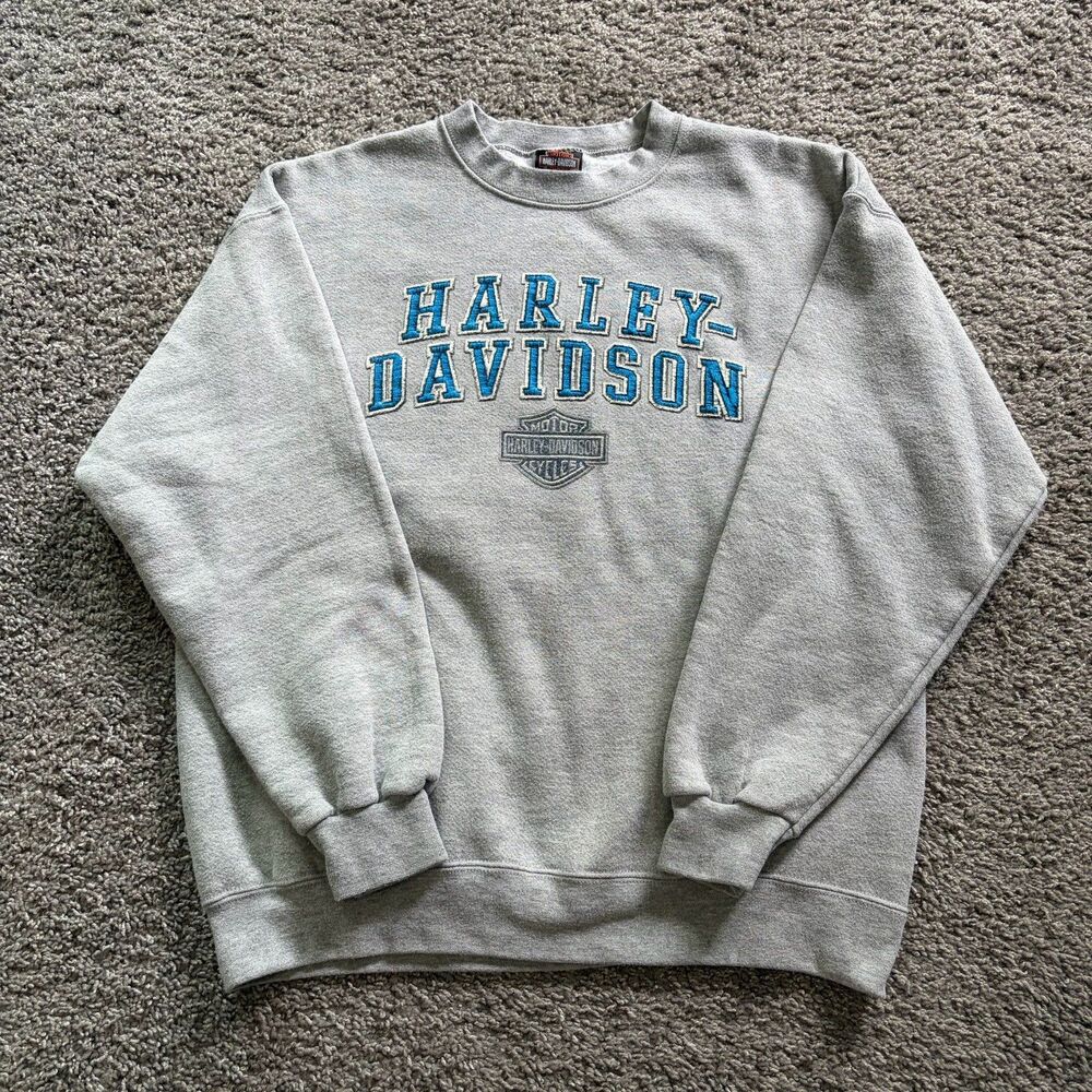 Vintage 90s Harley-Davidson Motorcycles Sweatshirt Pullover Moto Biker Sz Large